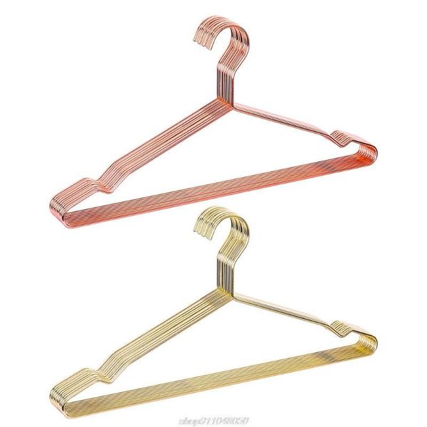 

hangers & racks 10pcs nordic metal wire clothes hanger stainless steel suit coat drying rack hook non-slip notched ultra thin ag18 21 dropsh