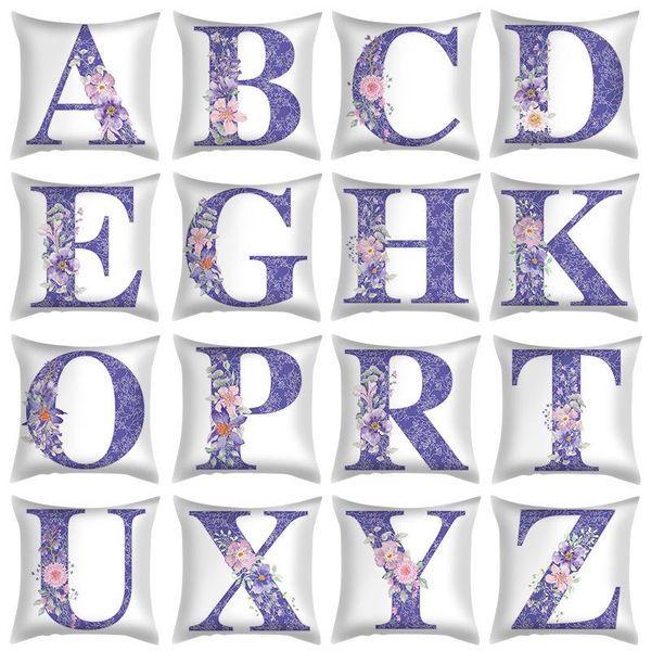 

cushion/decorative pillow floral letter cushion cover 45*45 covers decorative cushions for sofa throw square polyester pillowcase home decor