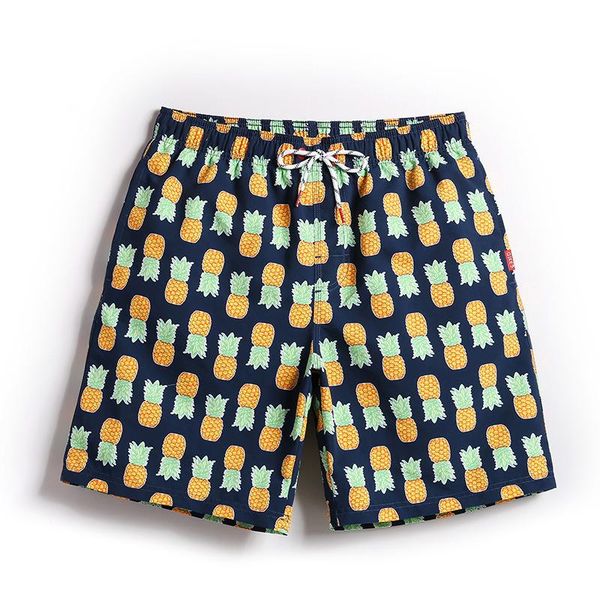 

men's swimwear brand quick dry mens pineapple print swimsuit board beach shorts swim short boxer jogger run home lounge wear
