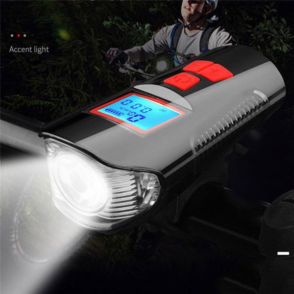 

bike lights usb rechargeable bicycle light led front bycicle headlight camping waterproof abs remote lighting horn