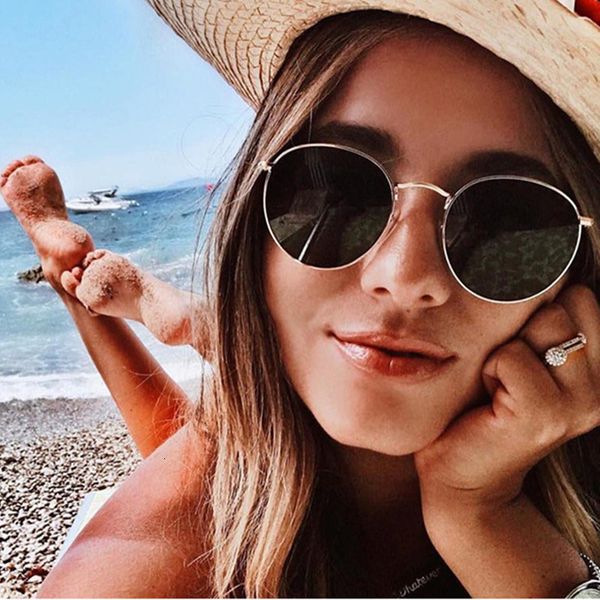 

sunglasses zxwlyxgx vintage round women brand designer steampunk small metal frame retro sun glasses female uv400 oculos de sol, White;black