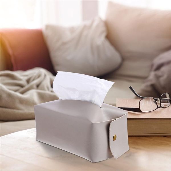

nordic style pu leather tissue case box container towel napkin papers dispenser holder home kitchen table decoration boxes & napkins