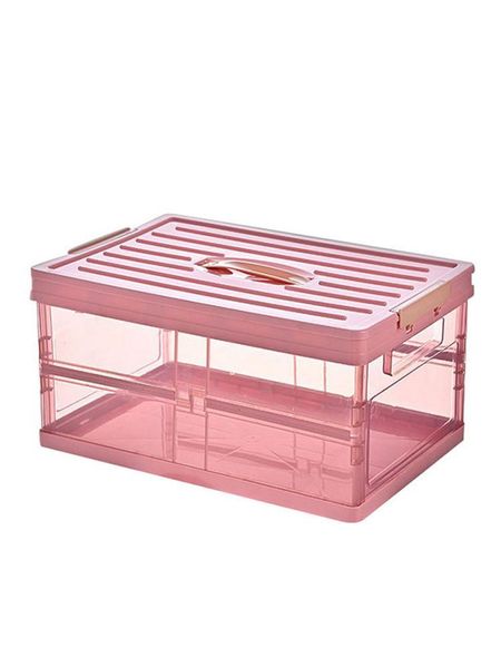 

car organizer 30lcar folding storage box large capacity easy to carry thickened transparent househo