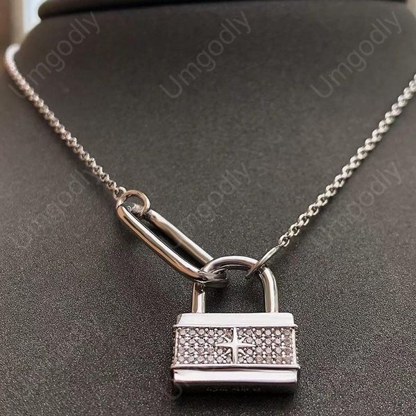 

pendant necklaces umgodly fashion brand necklace silver color adjustable star heart love lock micro zirconia women jewelry lover girl