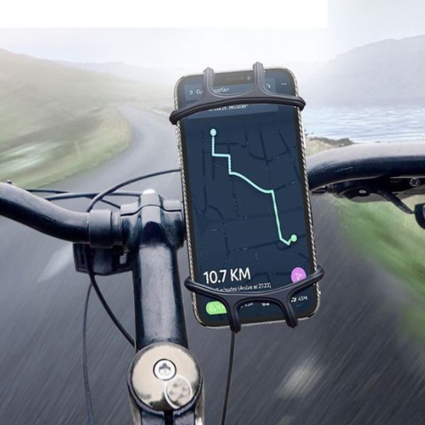 

cell phone mounts & holders bike mount silicone straps flexible bicycle holder for