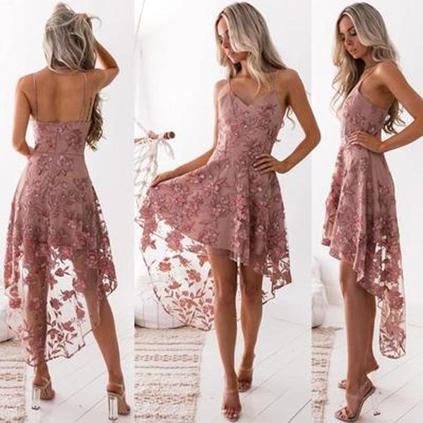 

ethnic clothing wepbel women lace hollow out embroidery strap dress ladies elegant sleeveless halter high waist long, Red