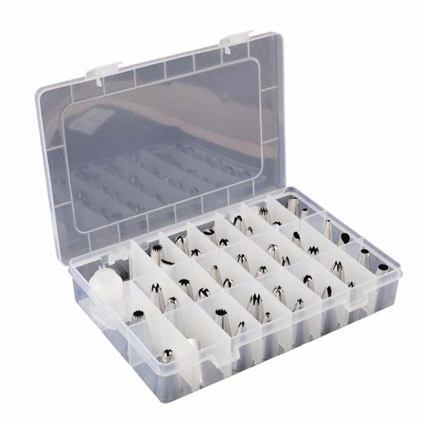 

42pcs/set stainless steel mounting patterns set nozzles cake pipping tips decorative tools embroidered kit baking & pastry