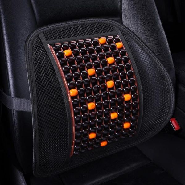 

seat cushions wooden bead backrest adjustable breathable undeformable soft chair back cushion for car