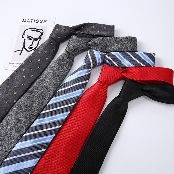 

bow ties linbaiway 7cm for men's wedding striped plaid neckies male formal dress neck gravatas slim cravat accesssories, Black;gray