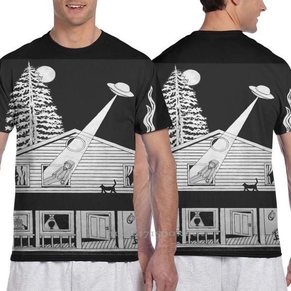 

men's t-shirts alien abduction men t-shirt women all over print fashion girl t shirt boy tees short sleeve tshirt(2), White;black