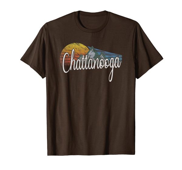 

vintage chattanooga tn souvenir retro 70's style t-shirt, White;black