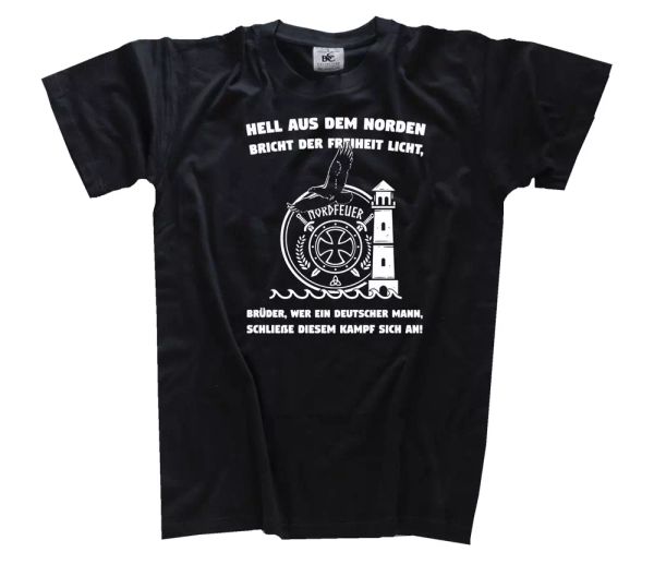 

nordfeuer-hell de nord bricht le freiheit loki odin wotan t-shirt s-3xl, White;black