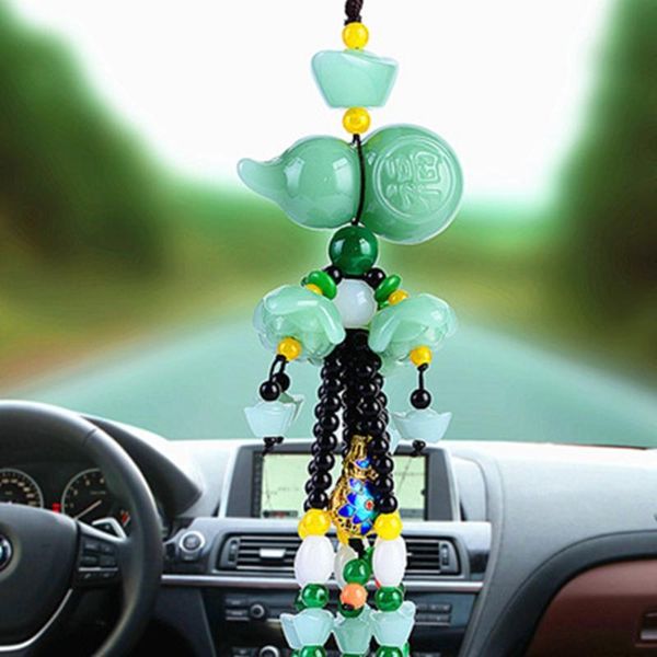 

car pendant pixiu jewelry high-end rear-view mirror in and out of the safety symbol ornaments crystal gourd interior decorations