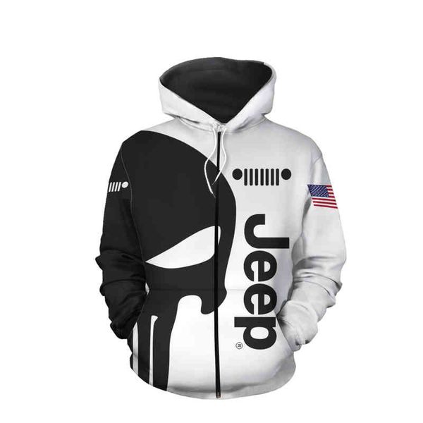 

hardcore off-road vehicle casual jeeps discovery mens zipp hoodie fitns hooded asian plue size oversized hoodi male 0, Black