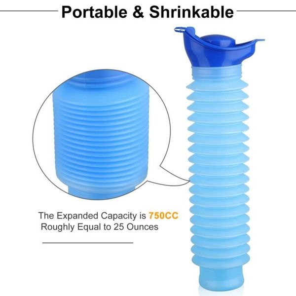 

car organizer accessories pocket toilet shrinkable urinal blue camping emergency