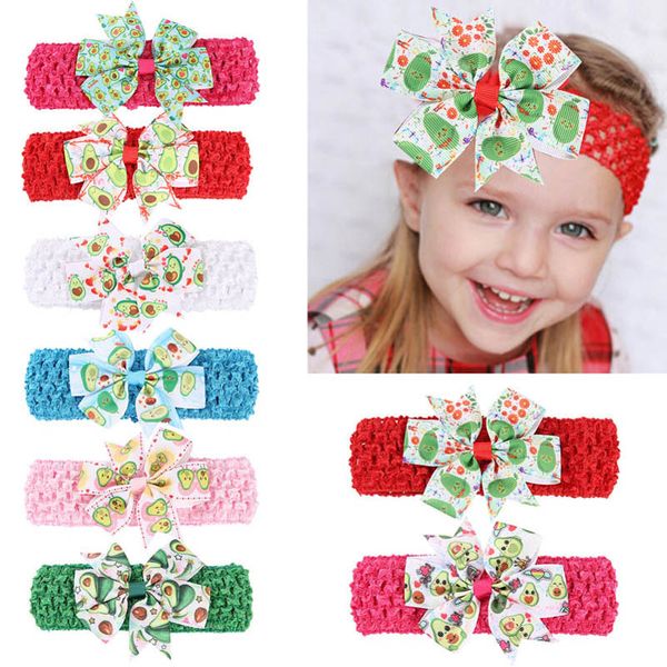 

girls hair accessories baby headbands ribbons for childrens christmas children's jewelry with printed bow ornaments b9434, Slivery;white
