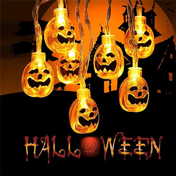 

strings 6m 40leds halloween pumpkin ghost bat led string lights lantern fairy garland light festival garden home party bar decor battery