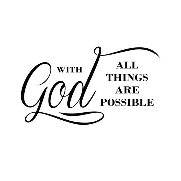 

wall stickers with god all things are possible decal quote religious gift sticker kids room baby bedroom mural art stencil nursery
