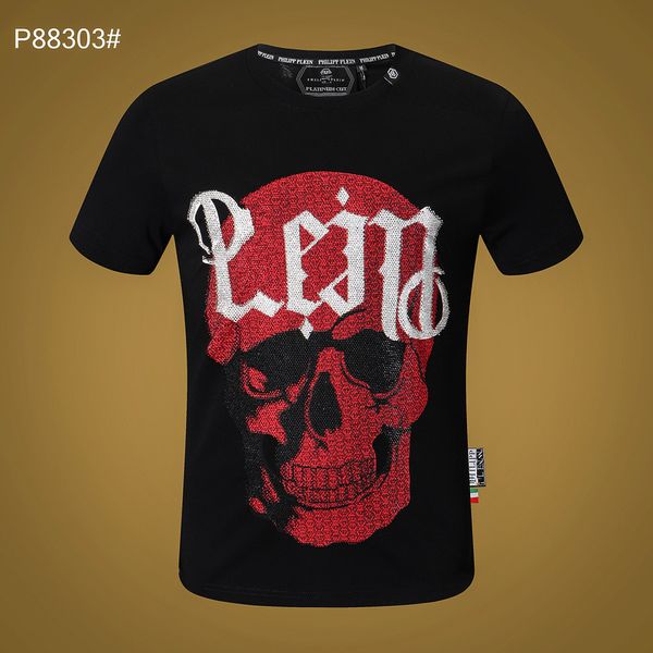 

phillip plain 20ss men designer pp skull diamond t shirt short sleeve dollar brown bear brand o-neck skulls tshirt p883061, White;black