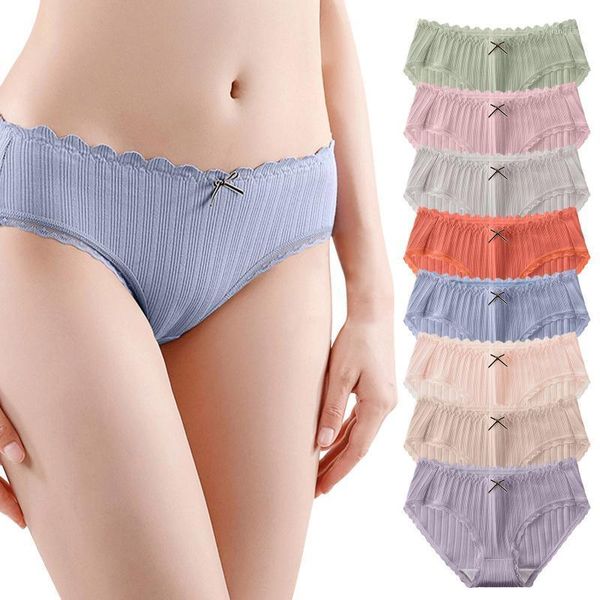 

women's panties seamless cute bow girls briefs cotton ultra soft lace bikini comfort fashion women lingerie, Black;pink