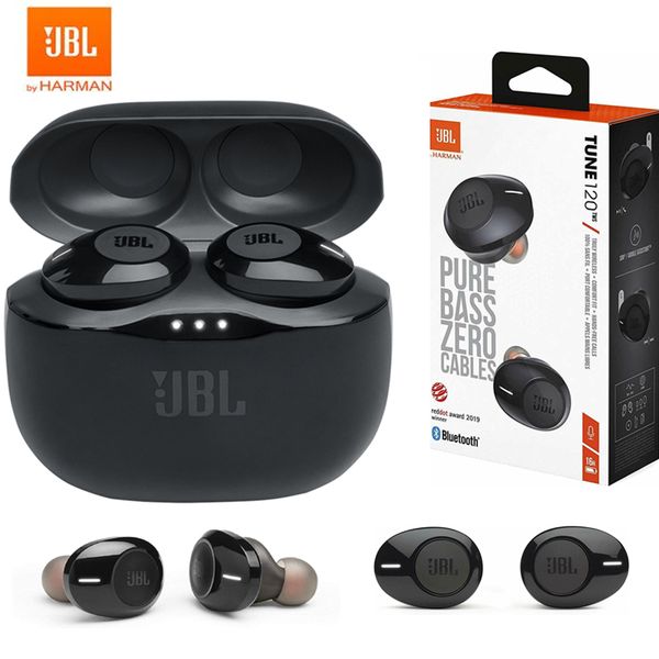 

jbl t120tws true wireless bluetooth earphones tune 120 tws stereo earbuds bass sound headphones headset with mic