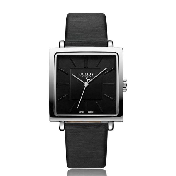 

wristwatches clearance women's simple fashion trendy watch big dial square leather band wristwatch quartz women watches waterproof cloc, Slivery;brown