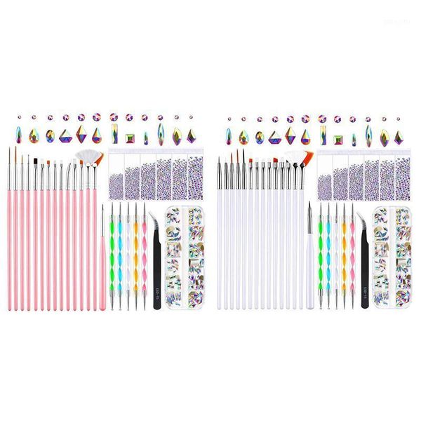 

nail art pen point tool manicure rhinestone pearl beads polish kit1