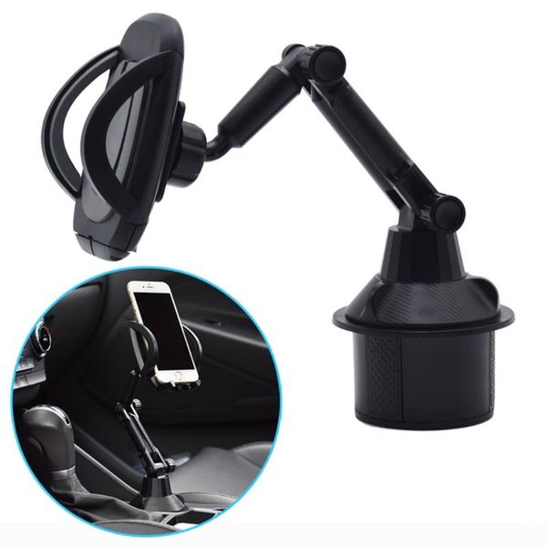 

universal car cup holder phone mount adjustable angle smart cradle stand l4md cell mounts & holders