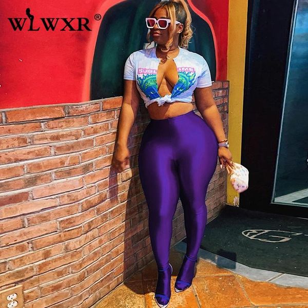 

women's leggings wlwxr women summer fitness streetwear high waist skinny long pants female black elastic workout 2021