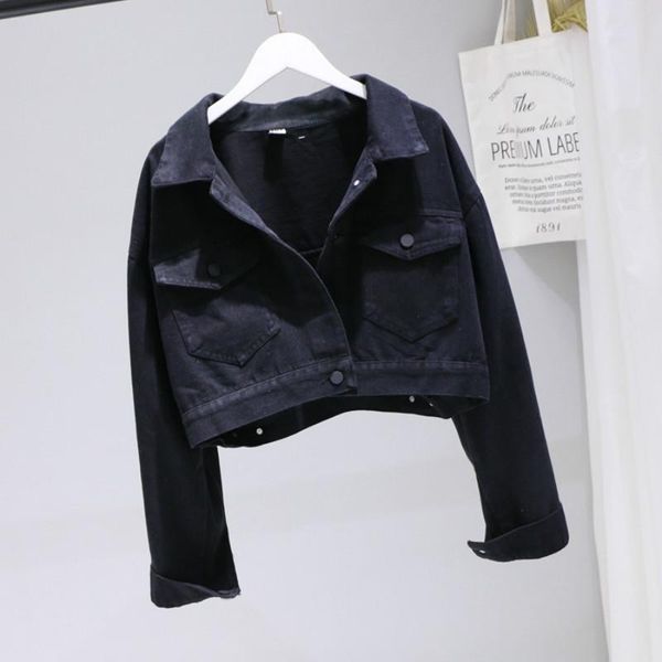 

women's jackets jeans jacket women casaul korean denim woman coats and oversize jean kurtka jeansowa damska wpy660, Black;brown