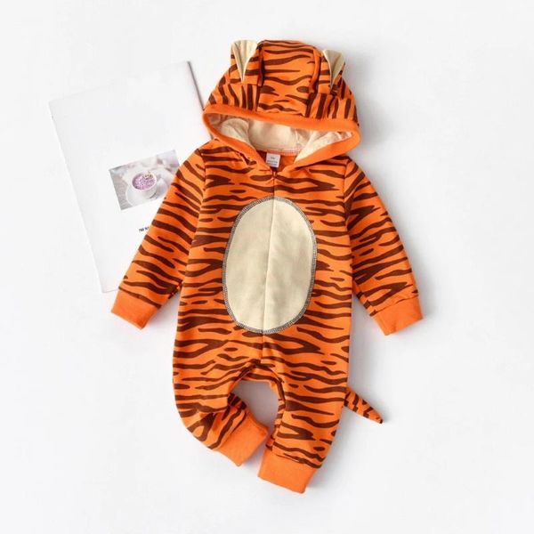 

jumpsuits born infant baby girls boys cartoon tiger hooded romper jumpsuit outfits fashion costume clothing, Blue