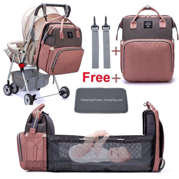 

diaper bags lequeen large capacity bag backpack multifunctional baby bed maternity nursing handbag stroller with hooks