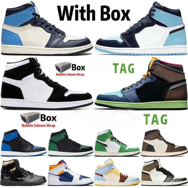 

2021 factory_footwear mens basketball shoes with box jumpman 1 1s obsidian unc twist lucky green women sneakers sports trainers