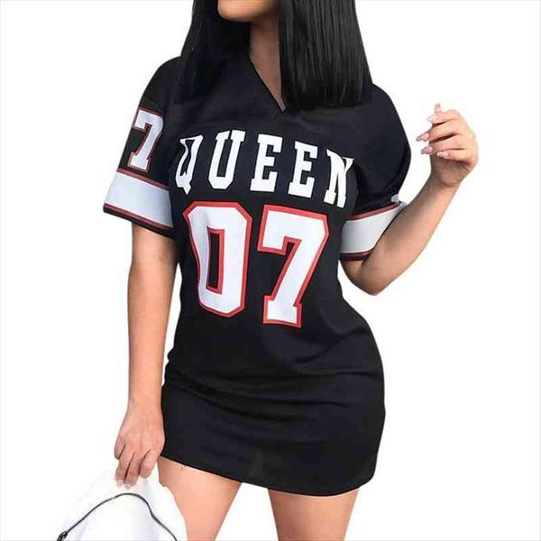 

summer letters queen women dresses printed v neck bodycon casual mini short sleeve slim cloths fashion for, Black;gray