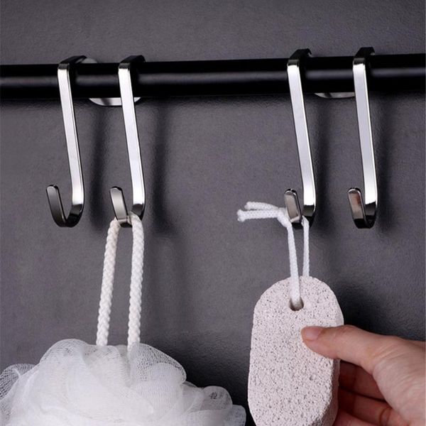 

hooks & rails adorehouse stainless steel s-shape hook multi-function door hanging storage holder bathroom towel kitchen accessories