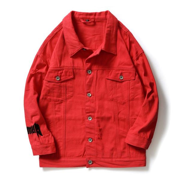 

men's jackets denim jacket men hole retro motorcyle basic coat streetwear hip hop bomber cowboy jean chaqueta hombre, Black;brown