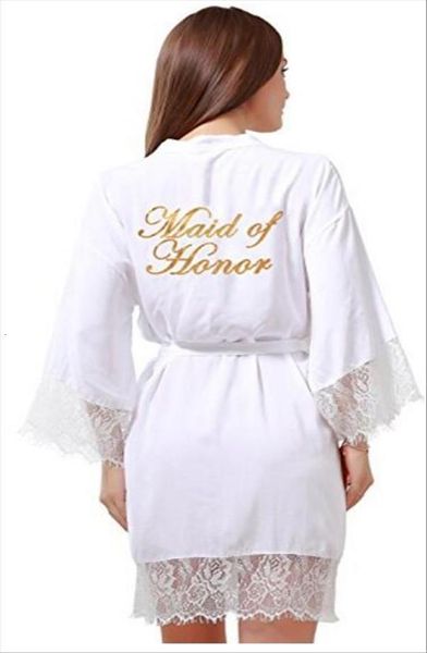 

cotton pure color short womens sleepwears kimono robes with gold glitter bridesmaid and bride,wedding party getting ready robe l, Black;red