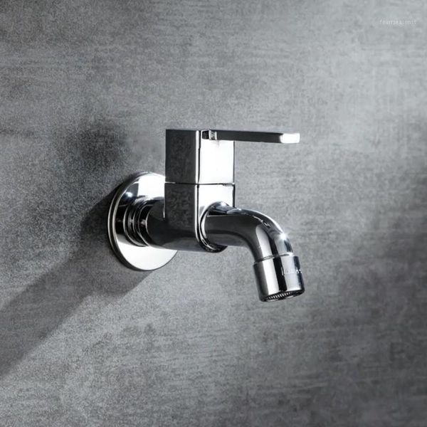 

plating faucet wall mounted single cold washing machine tap zinc alloy bathroom basin mop pool bibcock outdoor1