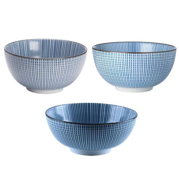 

bowls 3pcs japanese style fruit bowl salad ceramic noodle tableware for home
