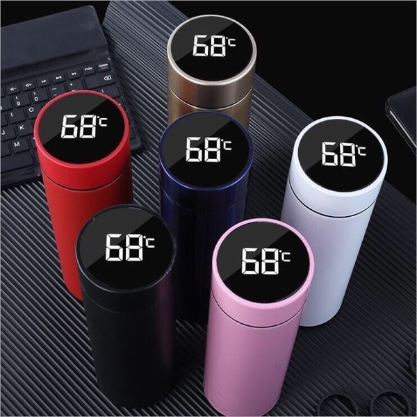 

500ml smart water bottle intelligent thermal insulation cup vacuum insulated stainless steel thermal bottle temperature measuring water cup