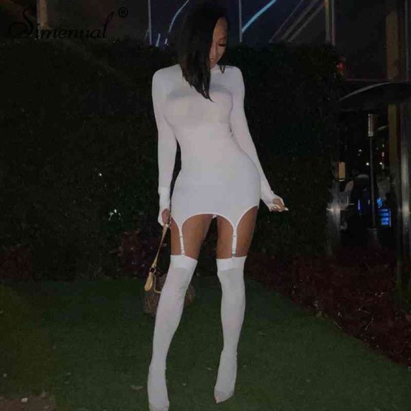 

solid bodycon garter mini with women dress stocking long sleeve clubwear skinny party dresses autumn slim, Black;gray