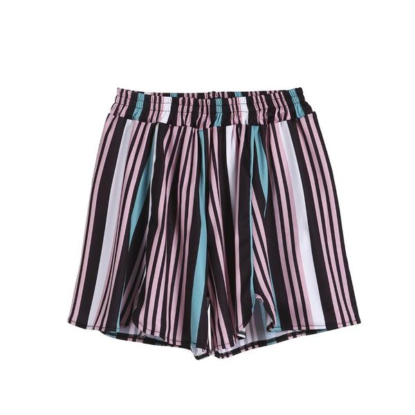 

women's shorts trendy women summer casual beach stripe loose, White;black