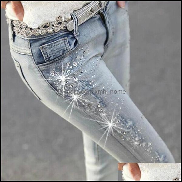 

pants wear athletic outdoor apparel sports & outdoors diamond born gat pencil women jeans ripped met strass denim broek woman drop delivery, Black;green