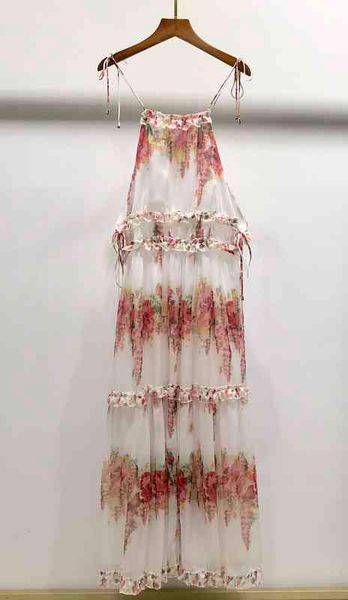 

two piece dress dress australia holiday series style elegant print suspender fairy beach skirt dndh, White