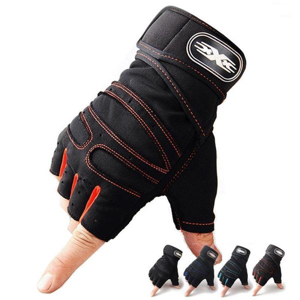 

cycling gloves sports non-slip fitness half-finger breathable weightlifting barbell safety equipment hand covers durable1, Black