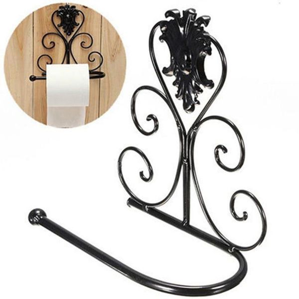 

toilet paper holders vintage black holder iron roll bathroom wall mount rack accessories