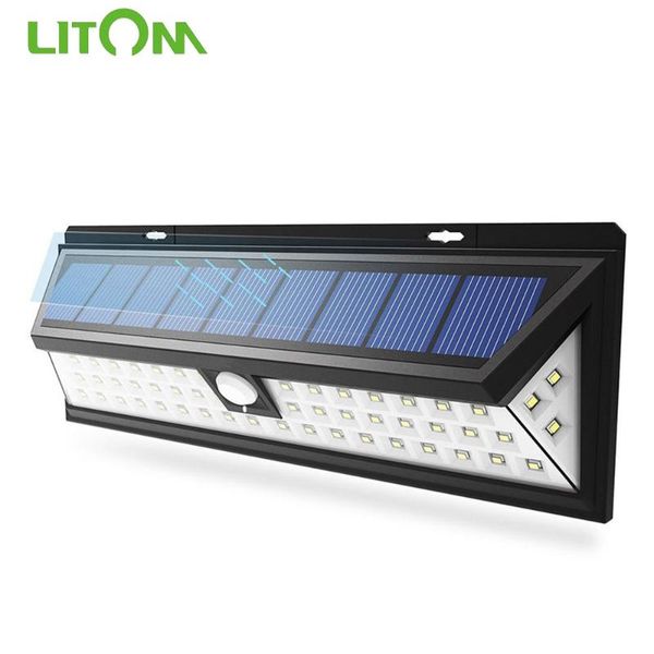 

solar lamps ip65 waterproof 54 led outdoor lights with 3 adjustable light models 120 degree angle for garden yard garage