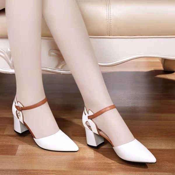 

dress shoes zapatos de mujer women fashion sweet beige square heel pumps for party lady casual pink comfort h9311, Black