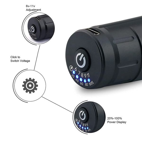 

wireless tattoo machine kit professional rca interface rotary tattoo pen with cartridges for permanent makeup machine body artscouts