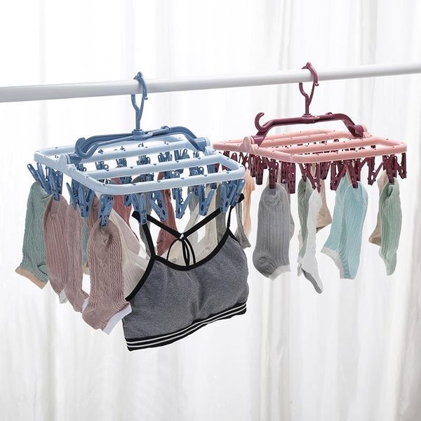 

hangers & racks 32 clips drying rack hanger household sockairing gadget student child clip hanging clothes dormitory socks
